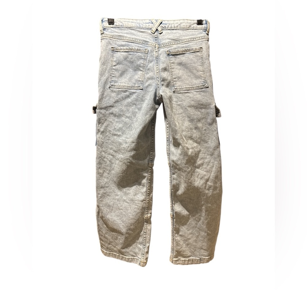3/$20 Art Class Girls’ Light Wash Flared Cargo Jeans | Size 12 |Trendy Y2K Style - Picture 4 of 8